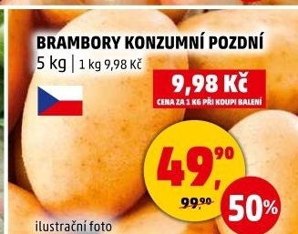 Brambory konzumní pozdní
