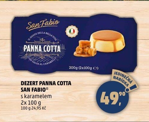 Dezert Panna Cotta San Fabio