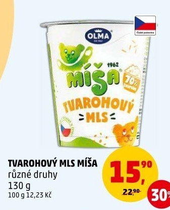 Dezert Tvarohový mls Míša Olma