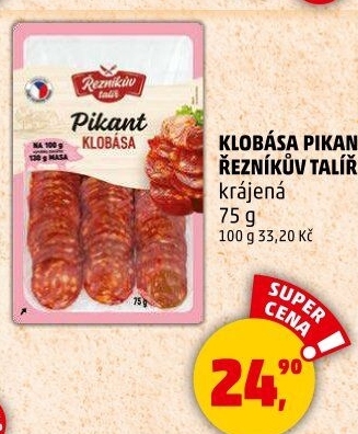Pikantní klobása Řezníkův talíř