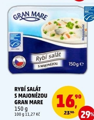 Rybí salát s majonézou Gran Mare