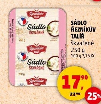 Sádlo škvařené Řezníkův talíř