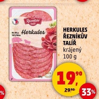 Salám Herkules Řezníkův talíř