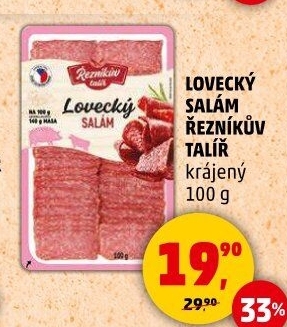 Salám lovecký Řezníkův talíř