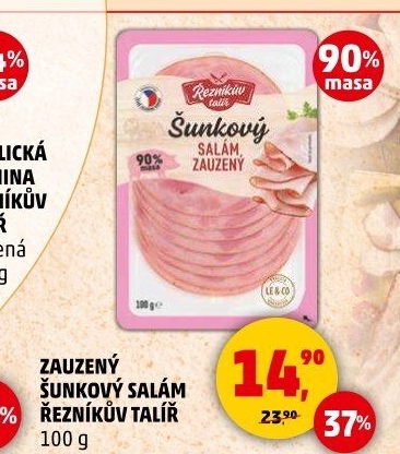Salám šunkový zauzený Řezníkův talíř