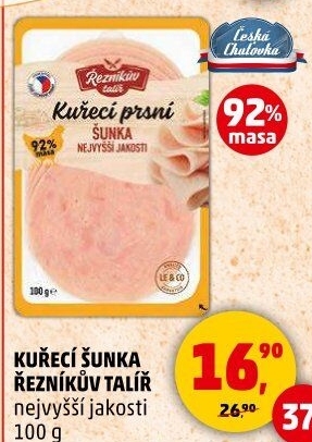 Šunka kuřecí nejvyšší jakosti Řezníkův talíř