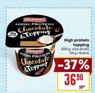 Dezert pudink se šlehačkou High protein topping Ehrmann