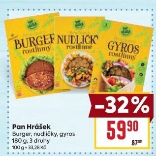 Hrachový burger Pan Hrášek Emco