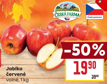 Jablka červená Česká Farma