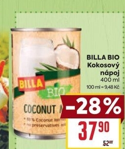 Kokosové mléko bio Billa