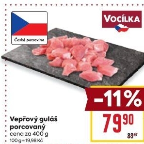 Maso na guláš vepřové Vocílka