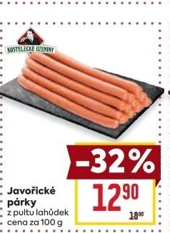 Párky javořické Kostelecké uzeniny