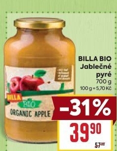 Pyré ovocné Naše Bio Billa