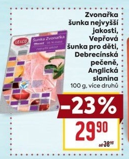 Šunka Zvonařka nejvyšší jakosti LE&amp