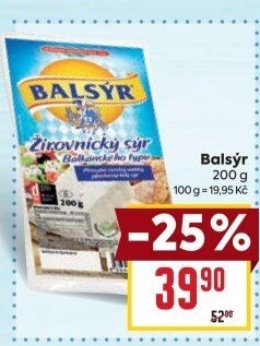 Sýr Balsýr Mlékárna Žirovnice