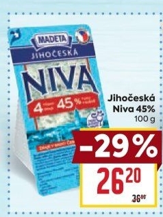 Sýr Niva Jihočeská 45% Madeta