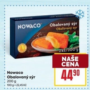 Sýr obalovaný mražený Nowaco