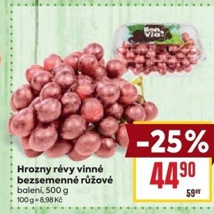Hrozny růžové bezsemenné Billa Bonvia