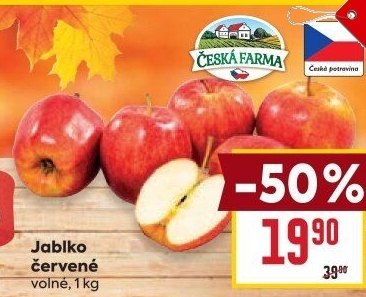 Jablka červená Česká Farma