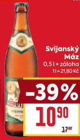 Pivo světlý ležák 11° Svijanský Máz Svijany