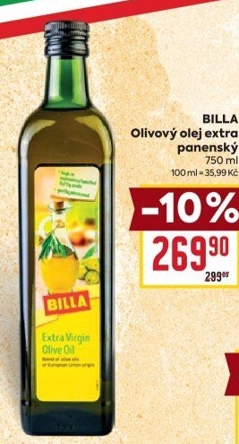 Olivový olej extra panenský Billa