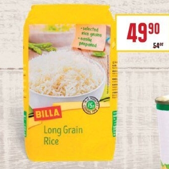 Rýže dlouhozrnná Billa