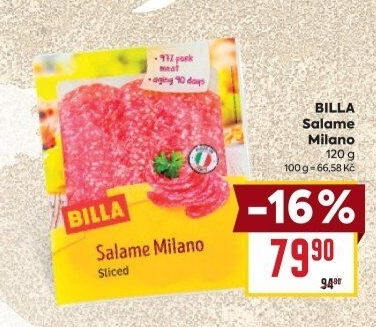 Salám Miláno Billa