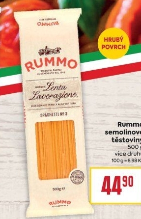 Semolinové těstoviny Rummo