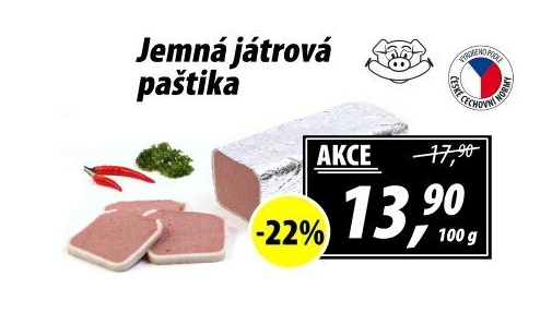 Paštika játrová jemná