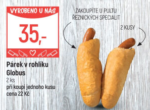 Párek v rohlíku Globus