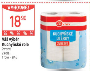 Utěrky kuchyňské 2vrstvé Váš Výběr