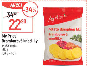 Bramborové knedlíky v prášku My Price