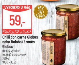 Chilli con carne ve skle Globus
