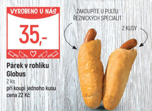 Párek v rohlíku Globus