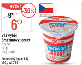 Smetanový jogurt bílý Váš Výběr