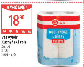 Utěrky kuchyňské 2vrstvé Váš Výběr
