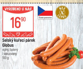 Párky kuřecí Selské Globus