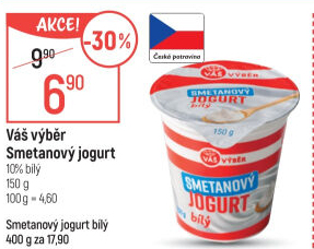 Smetanový jogurt bílý Váš Výběr