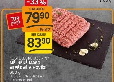 Mleté maso mix Kostelecké uzeniny
