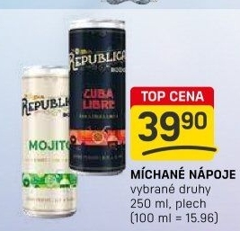 Nápoje míchané Republica Božkov