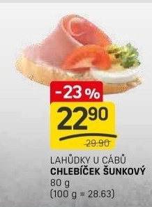 Obložený chlebíček Lahůdky U Cábů