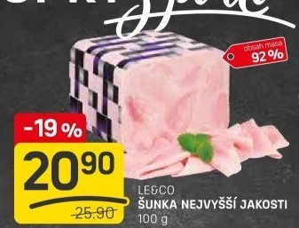 Šunka nejvyšší jakosti LE&amp