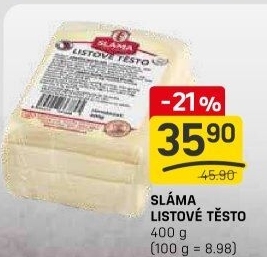 Těsto listové Sláma