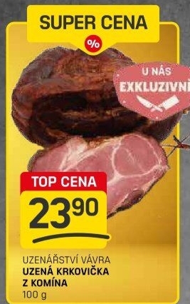 Uzená krkovička z komína Uzenářství Vávra