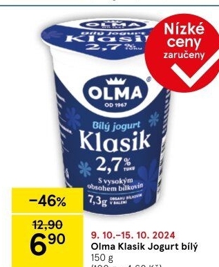 Bílý jogurt Klasik Olma