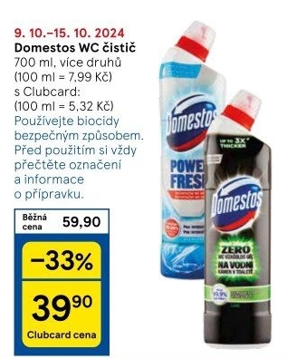 Čistič WC gelový Domestos