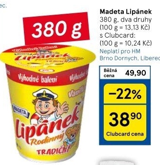 Dezert Lipánek Madeta
