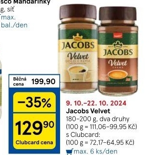 Instantní káva Jacobs Velvet