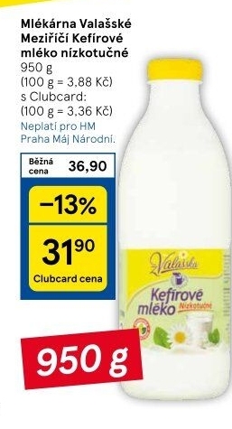 Kefírové mléko neochucené Mlékárna Valašské Meziříčí