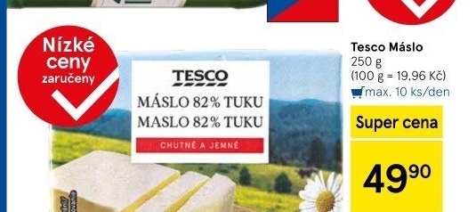 Máslo Tesco
